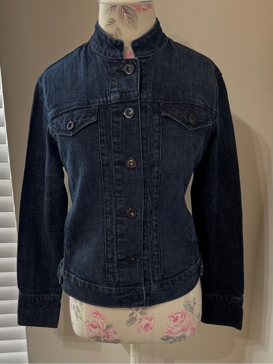 Levis Strauss Jackets & Blazers - Levi’s Dark Indigo Denim Jacket - Women's Stand Collar Jean Jacket
